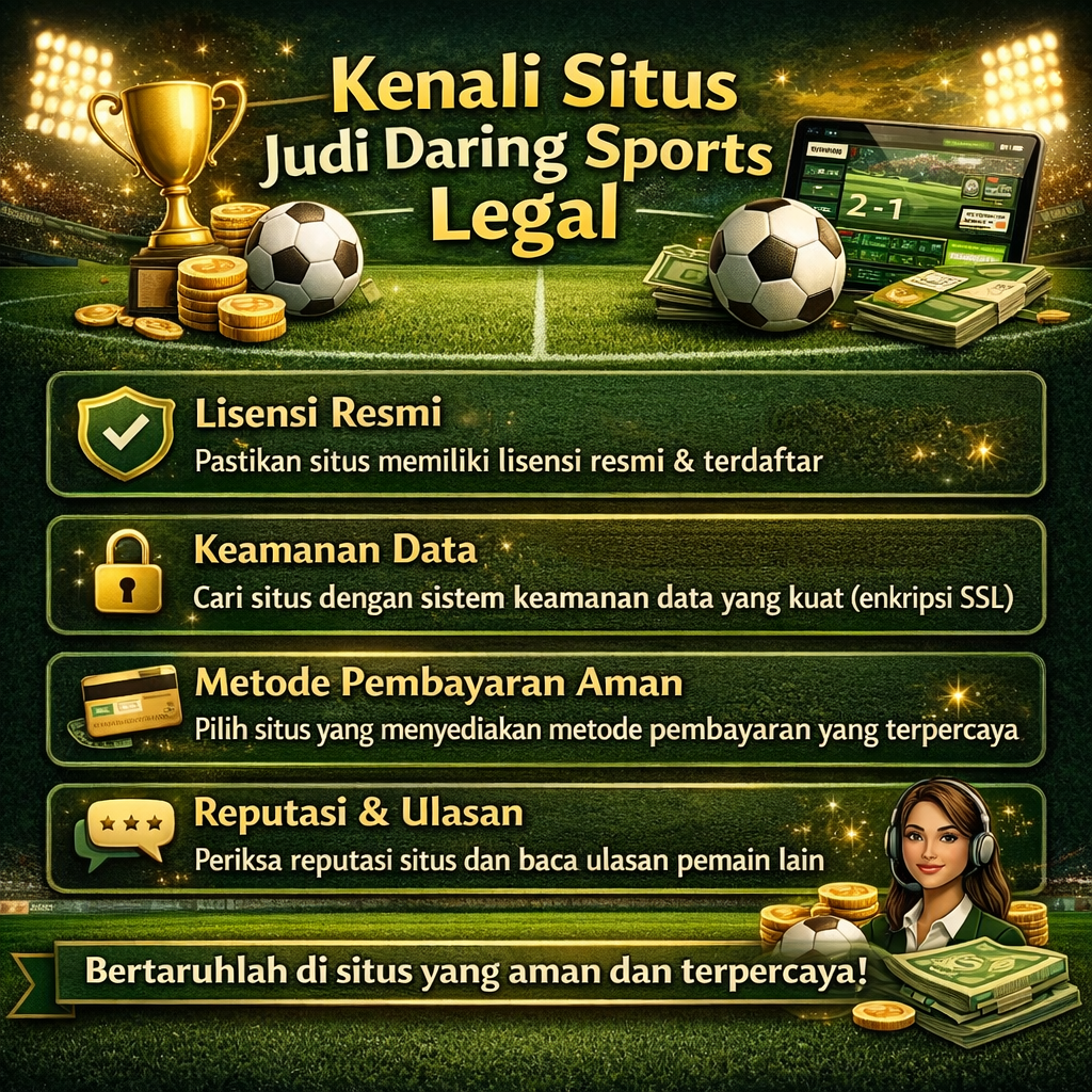 Kenali situs judi daring sports legal: ciri layanan resmi, aturan main, keamanan akun, dan cara memilih platform yang transparan serta lebih aman untuk pemula.