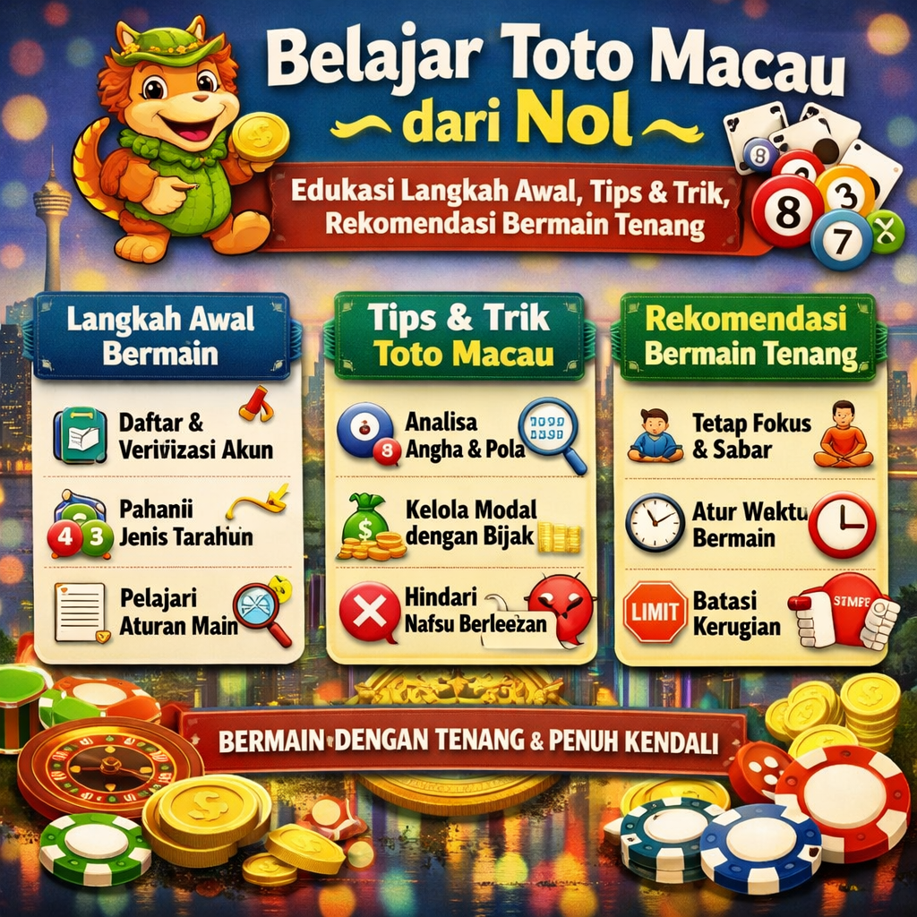 Belajar Toto Macau Dari Nol: Edukasi Langkah Awal, Tips Trik, Rekomendasi Bermain Tenang